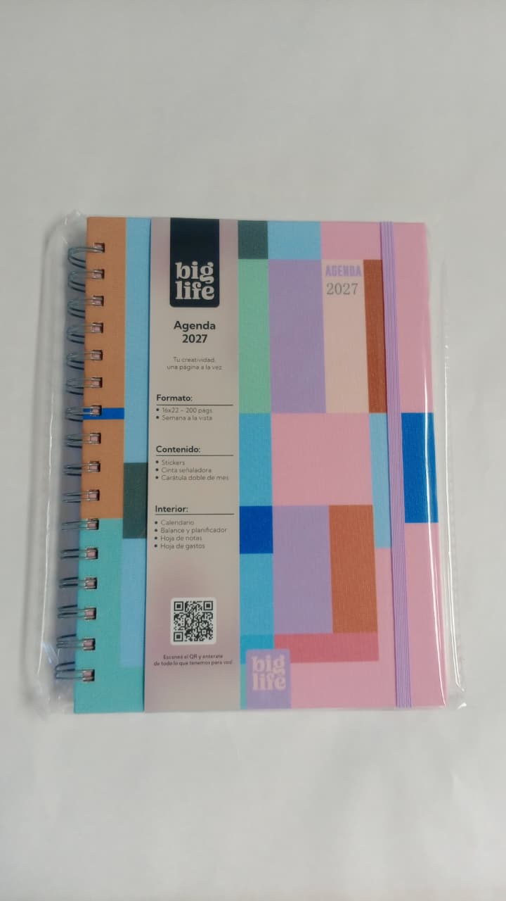 Agenda Kinetic tapa de tela 200 hojas 16x22 PPR