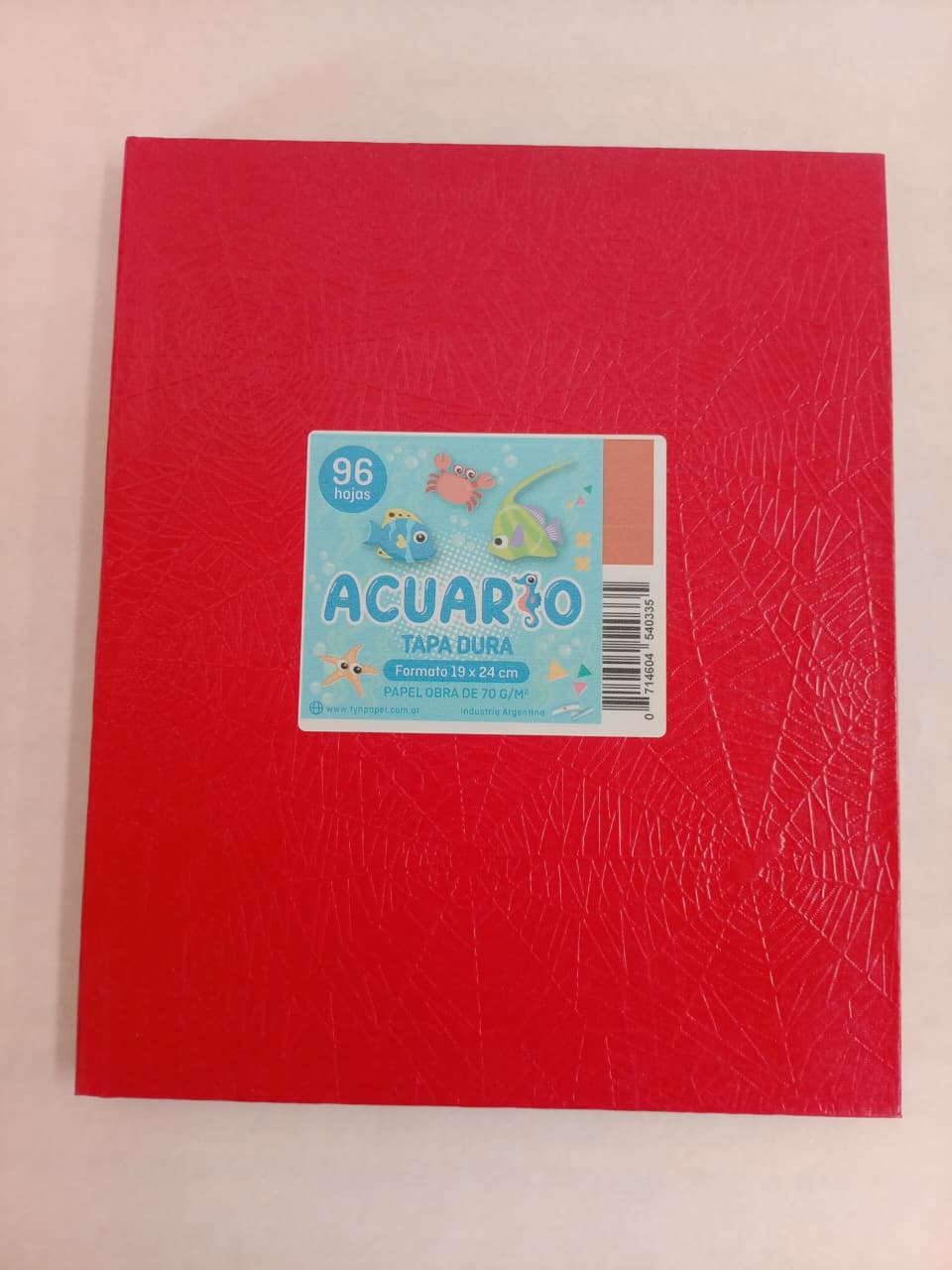 Cuaderno tapa dura de 96 hojas rayadas AB3 70g Línea Acuario Económica   T&N