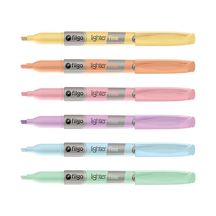 Resaltadores Finos Lighter x12 Unid PASTEL - Rosa