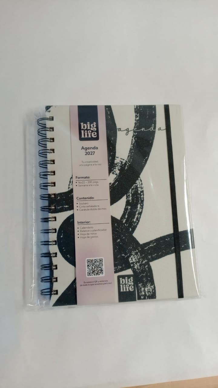 Agenda Expressive tapa de tela 200 hojas 16x22 PPR