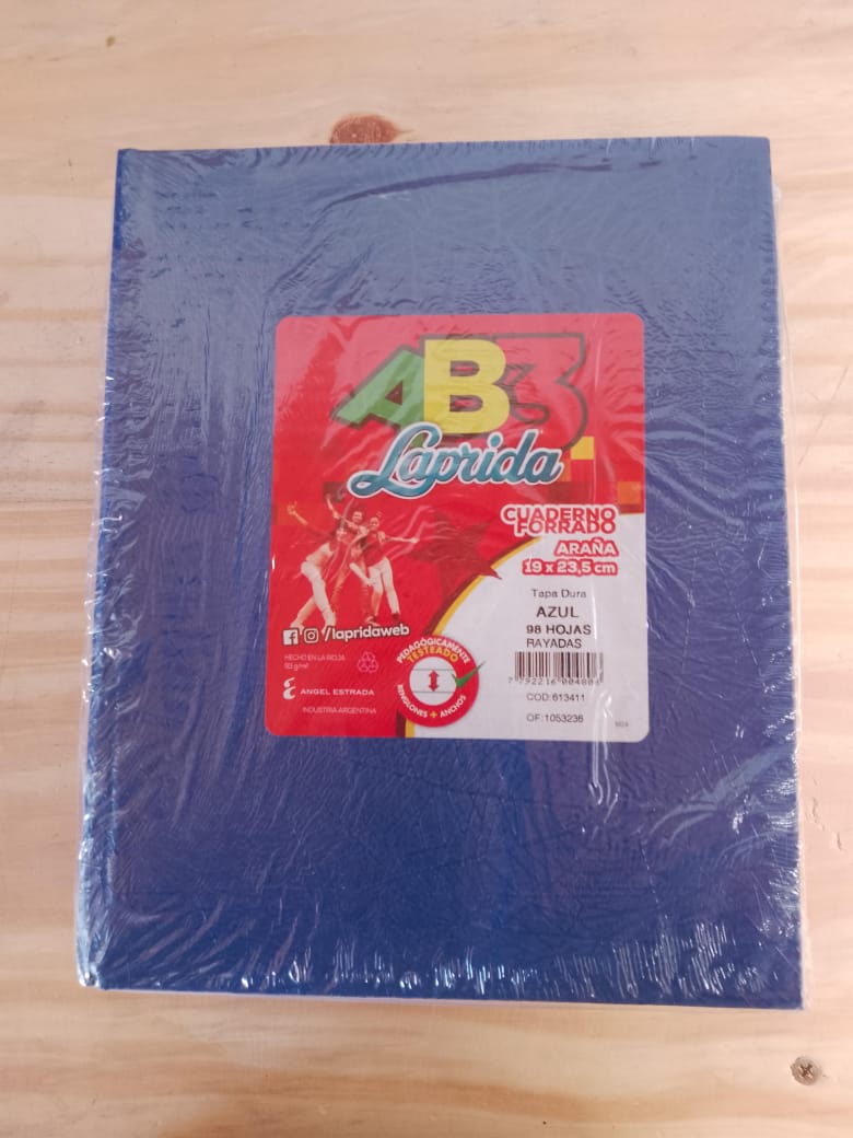 Cuaderno AB3 Laprida 98 Hojas Rayado - Azul
