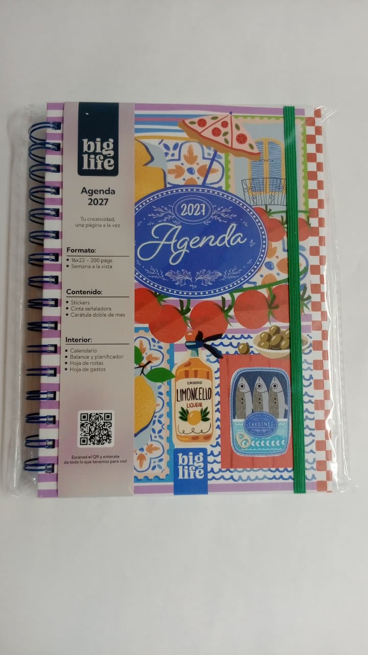 Agenda Dolce Vita tapa dura 200 hojas 16x22 PPR