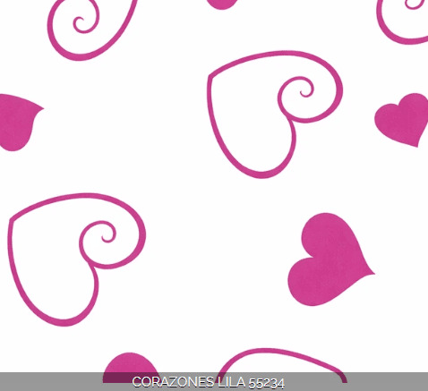 Crepe Fantasia -  Corazones Lila