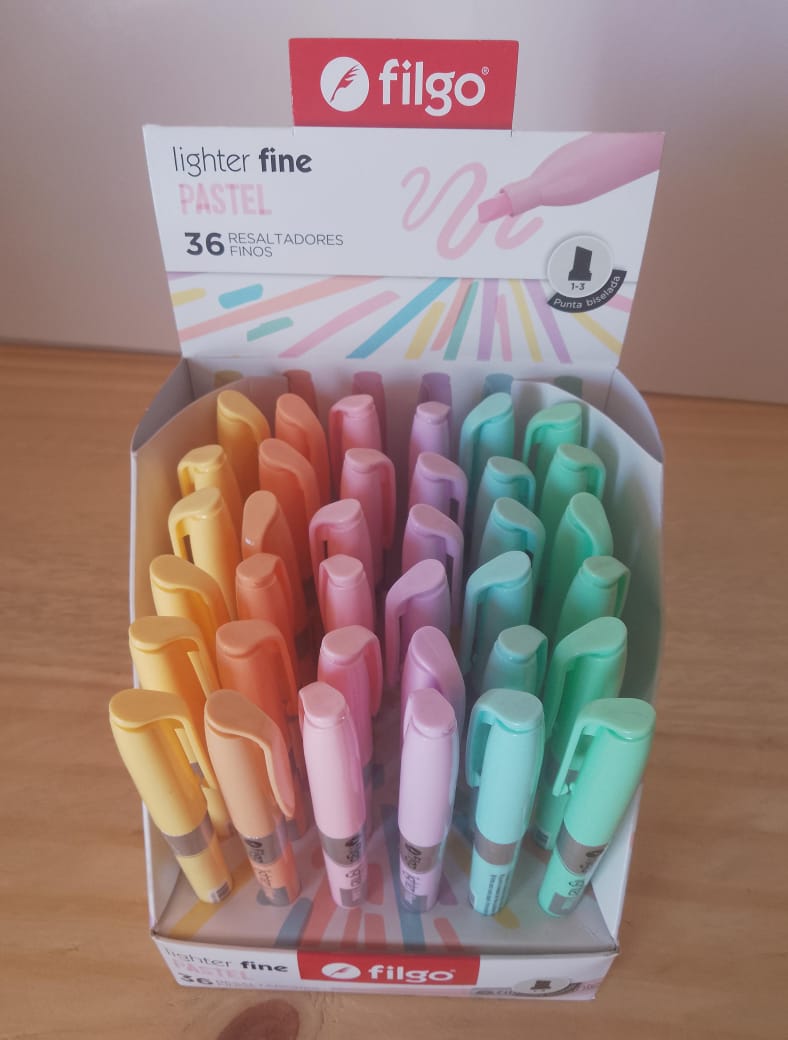 Resaltadores Filgo Finos Pastel x36 Unid.