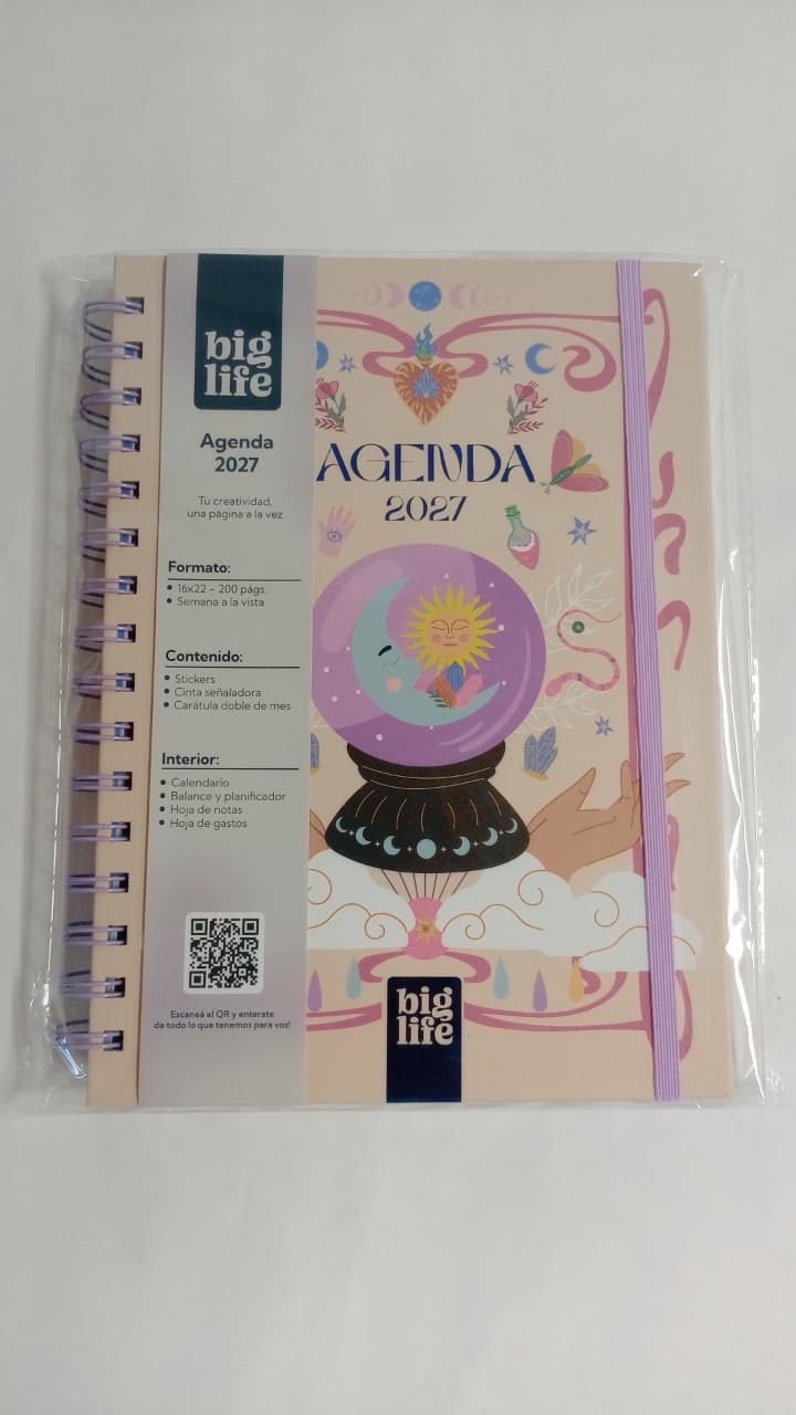Agenda Oráculo tapa dura 200 hojas 16x22 PPR