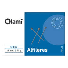 Alfileres 28mm 10 cajas x50grs