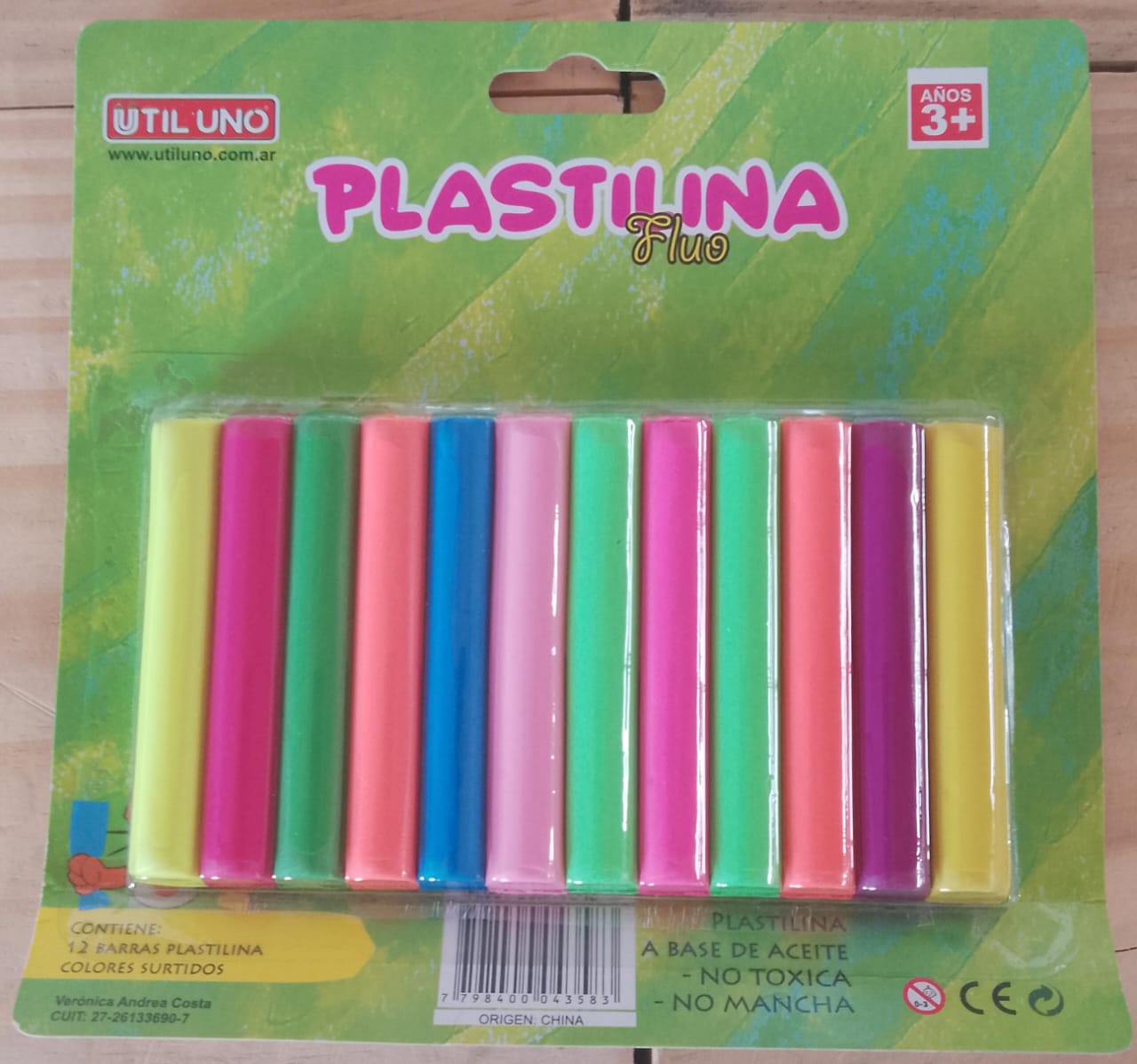 Plastilina Clasica x12 Unid. - Fluo