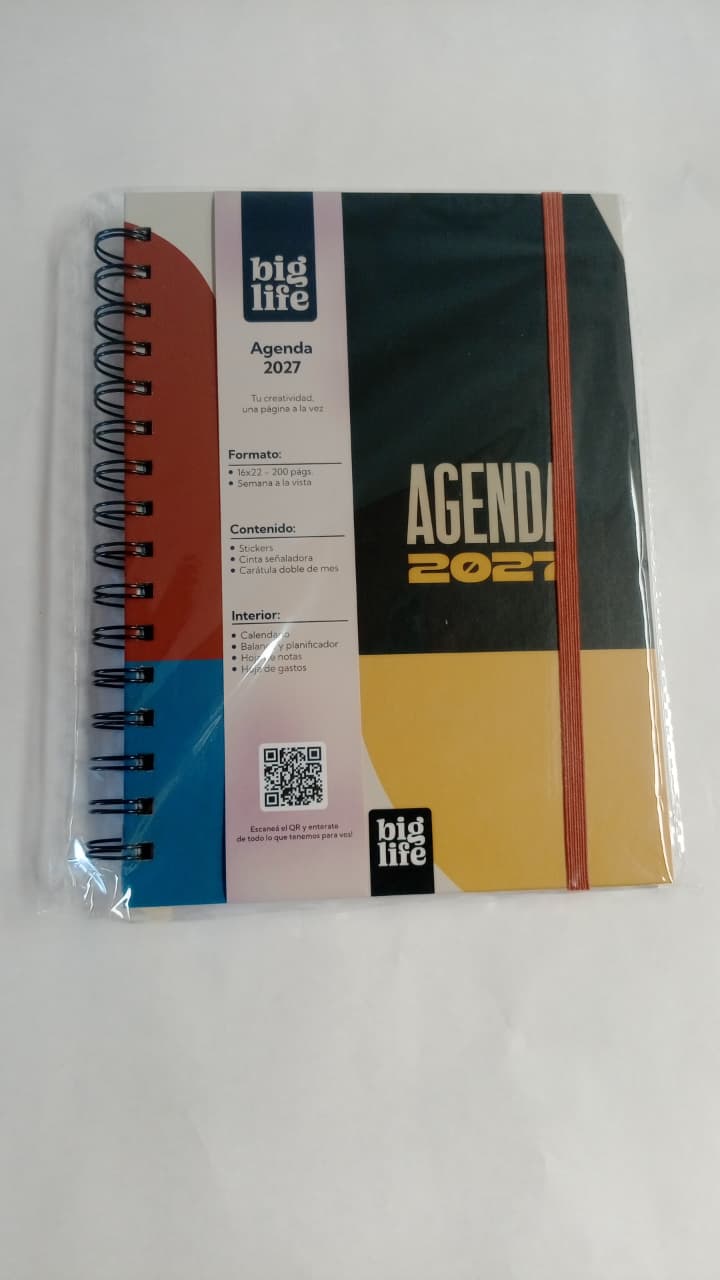 Agenda Tetris  tapa dura 200 hojas 16x22 PPR
