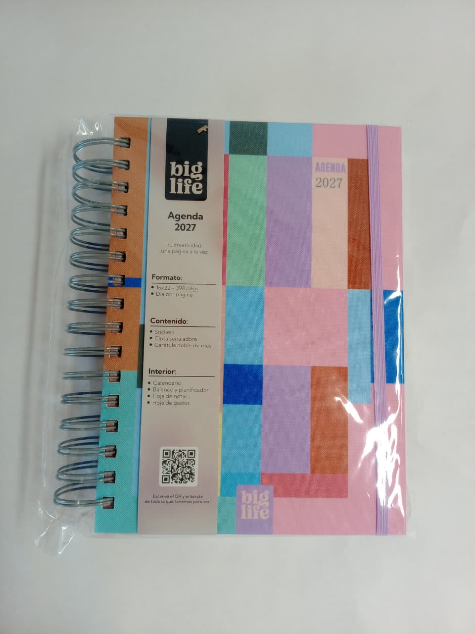 Agenda Kinetic tapa de tela 398 hojas 16x22  PPR