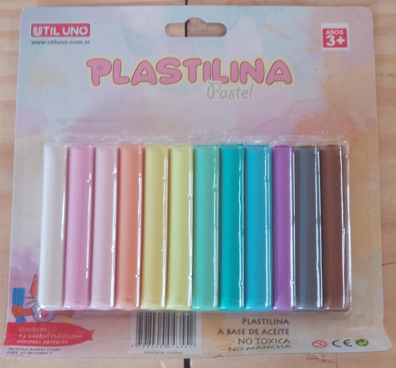 Plastilina Clasica x12 Unid. - Pastel