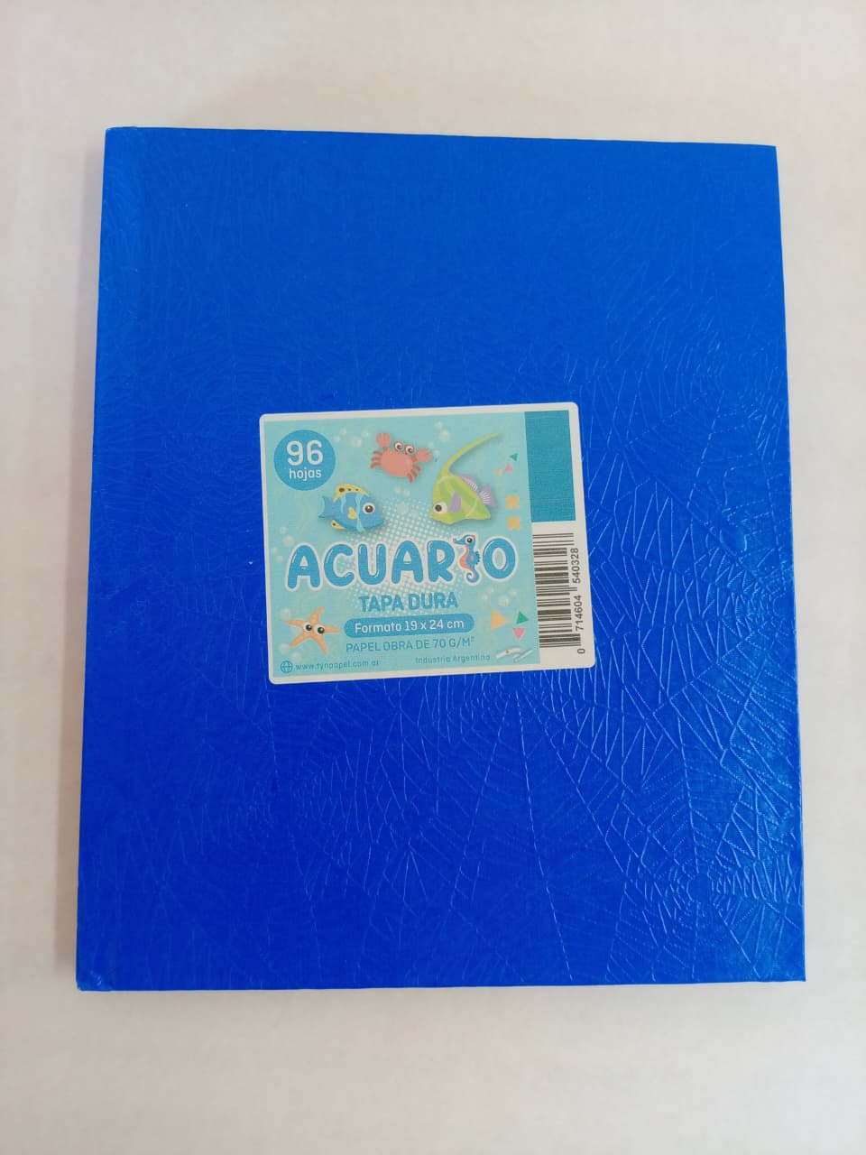 Cuaderno tapa dura de 96 hojas rayadas AB3 70g Línea Acuario Económica T&N