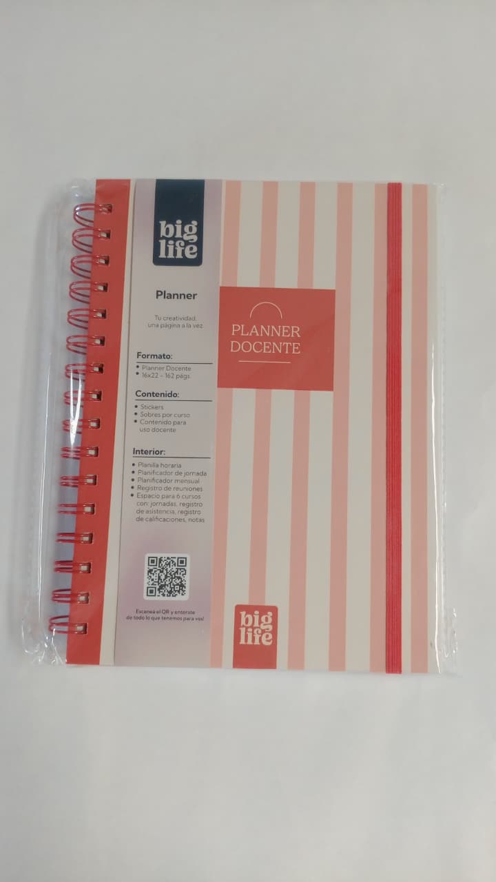 Agenda planner docente tapa dura 200 hojas 16x22