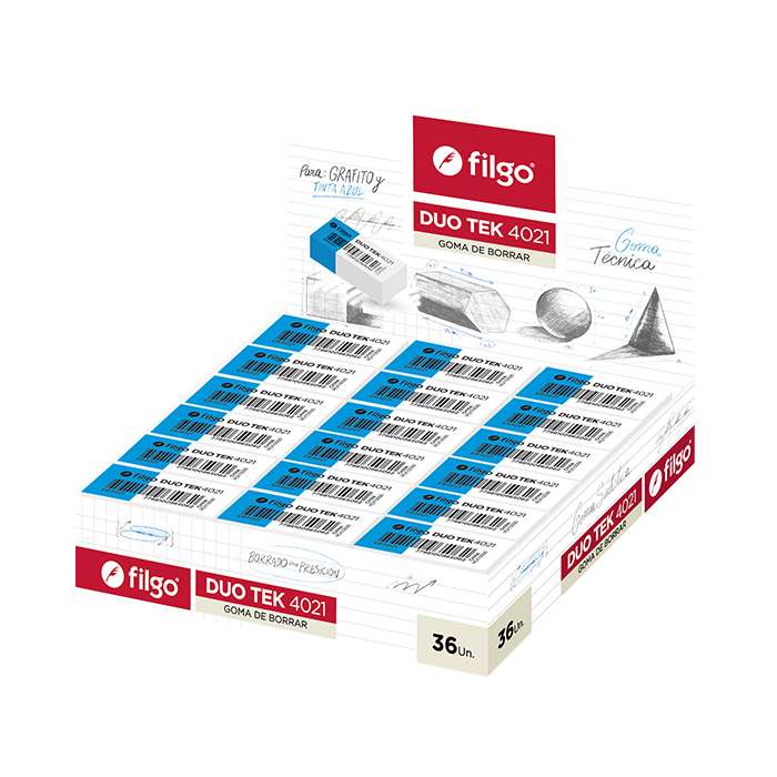 Goma de Borrar Tek 4021 Duo Filgo