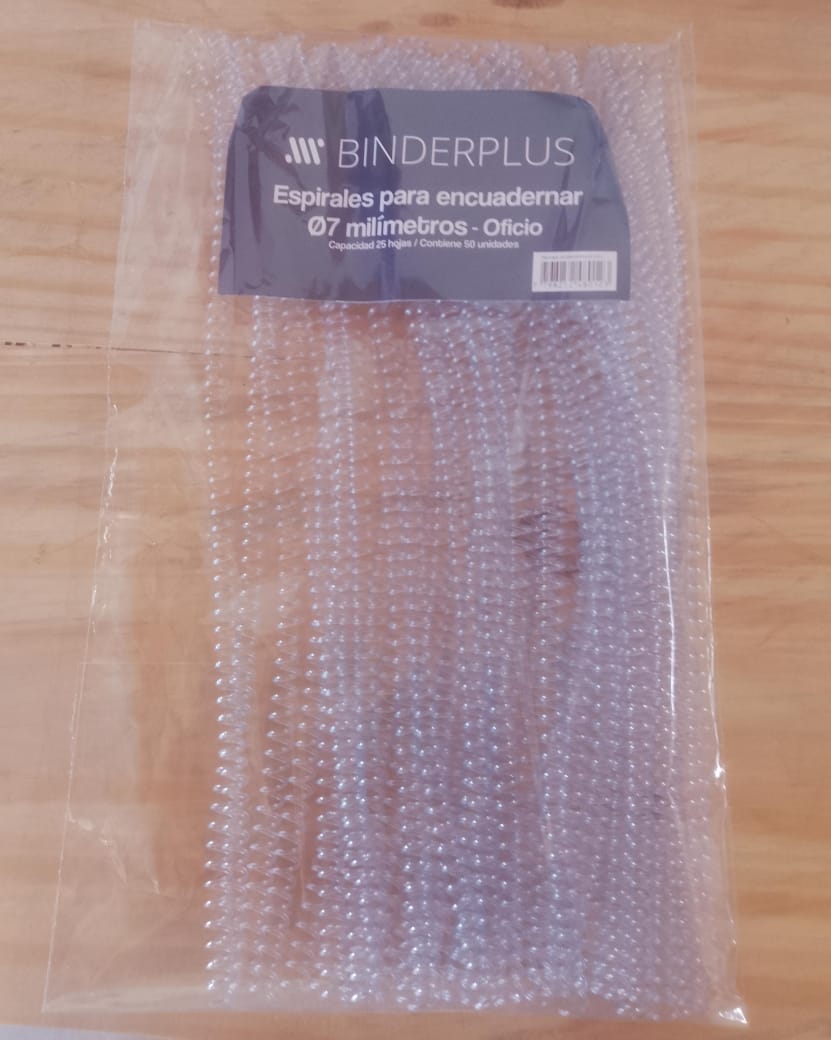 Espiral PVC Oficio - 07mm x50 Unid.