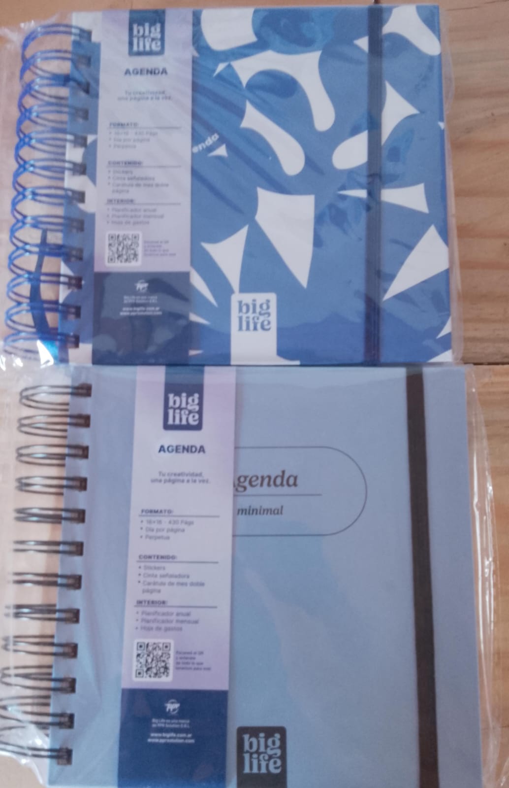 Agenda Planner 16x16 430hjs Perpetua Minimal y Blue