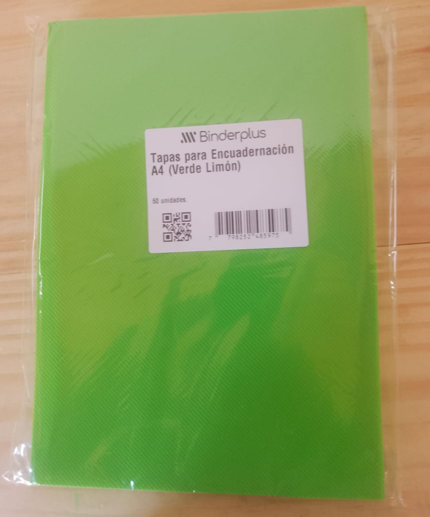 Tapa para Encuadernillar ECO x50 Unid. - Verde Limon