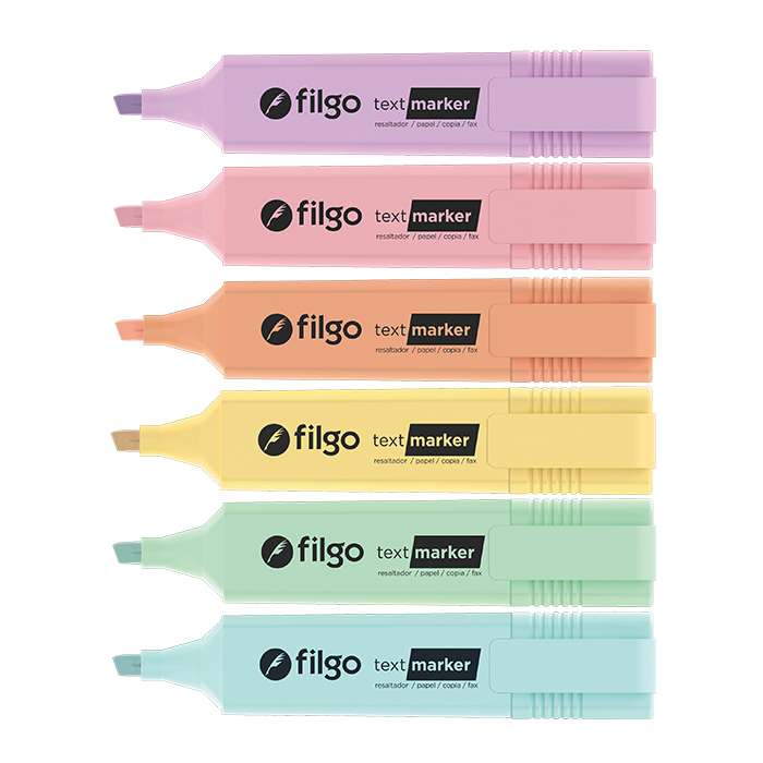 Resaltadores Text Marker Pastel x12 Unid - Rosa