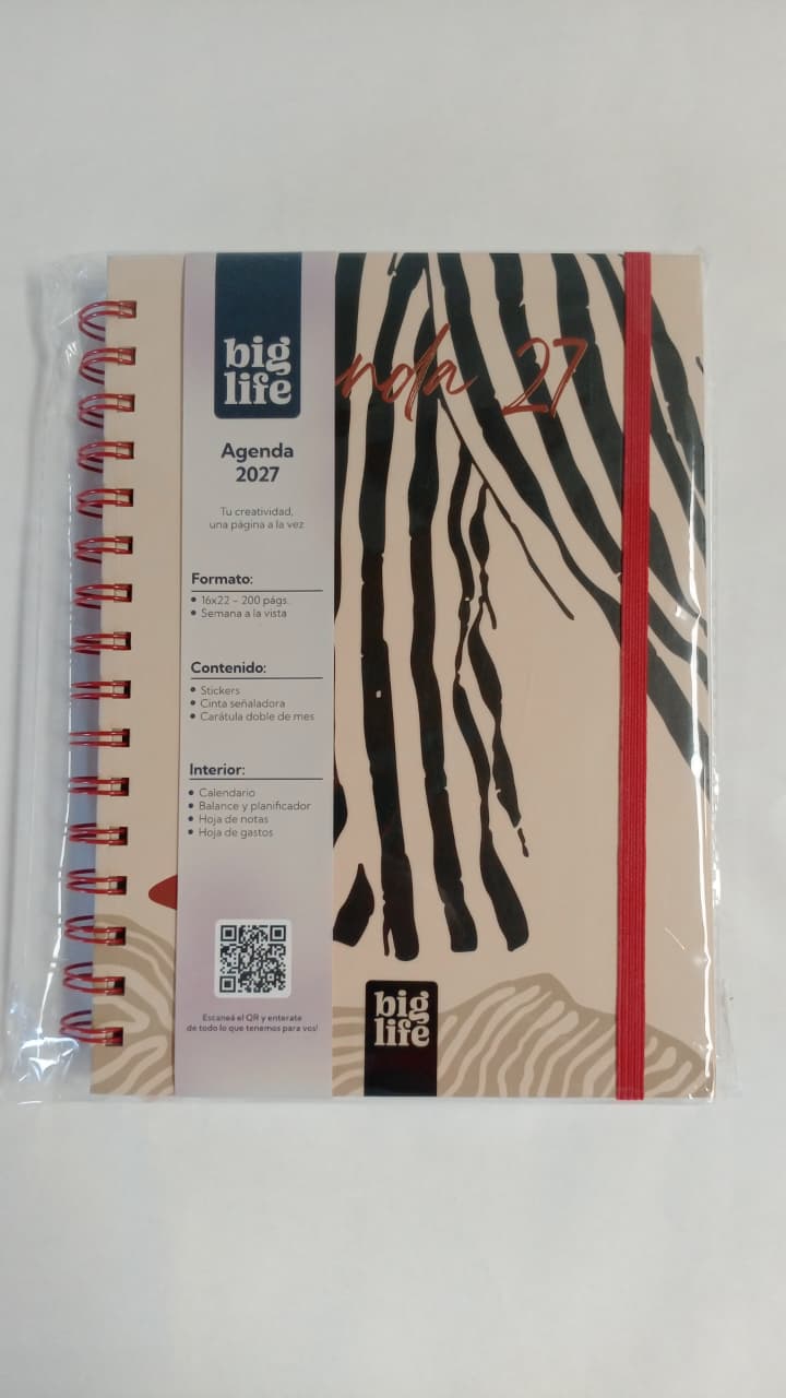 Agenda stripes tapa dura 200 hojas 16x22 PPR