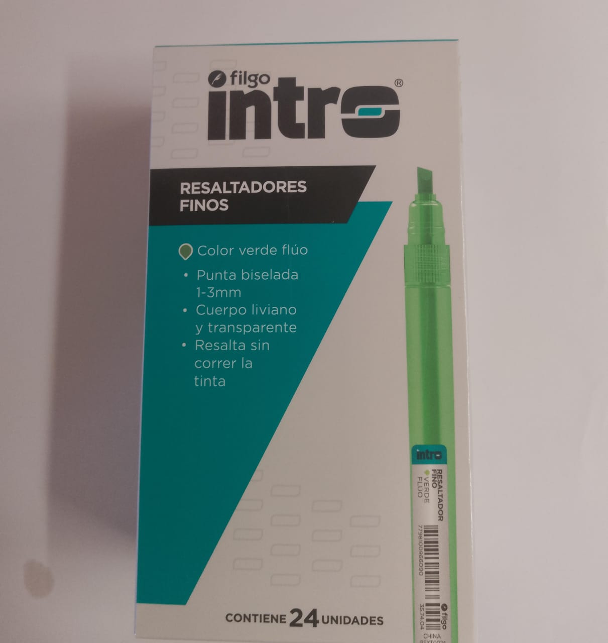 Resaltadores Finos Intro - Verde Fluo