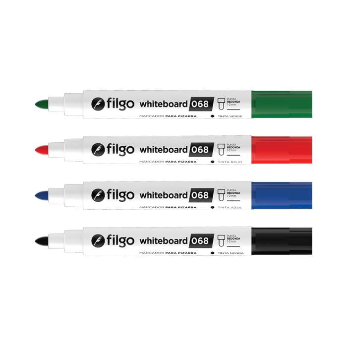 Marcadores Filgo 068 para Pizarra x12 Unid - Azul