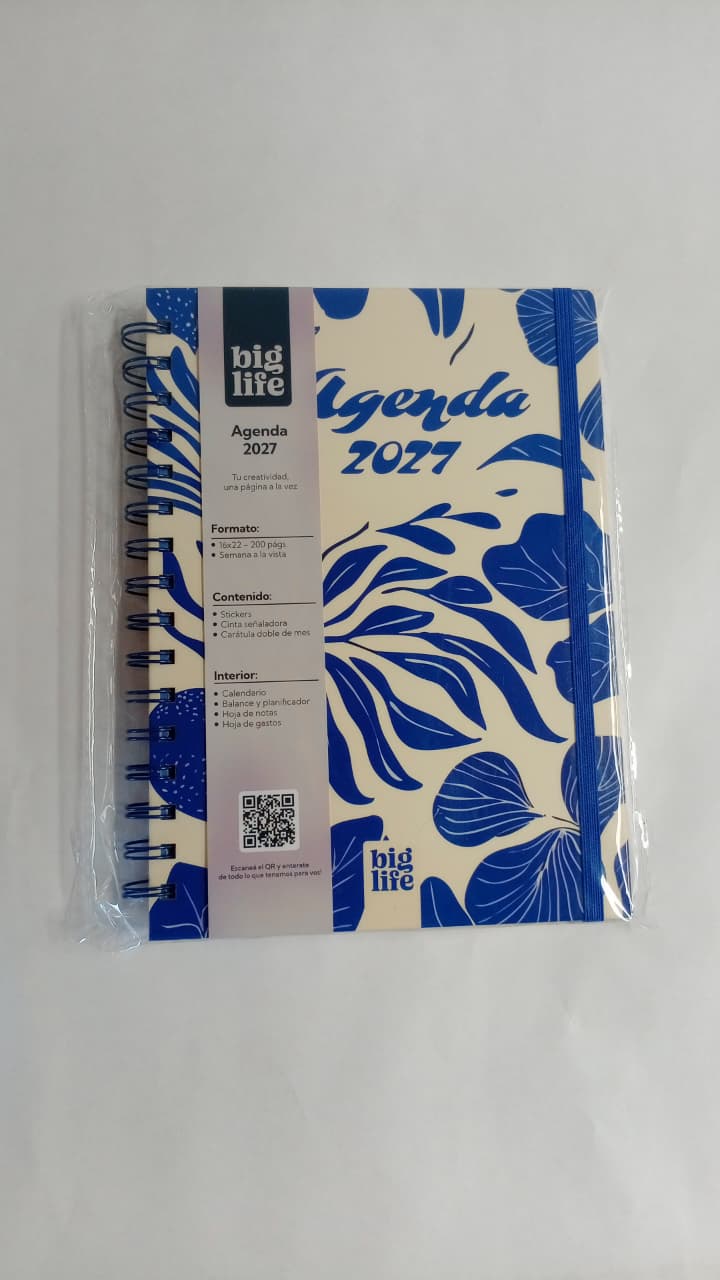 Agenda Blue Organic  200 hojas  16x22 PPR