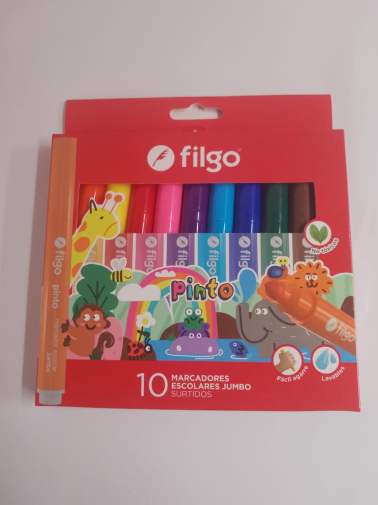 Marcadores Escolar Jumbo x10 Unid.