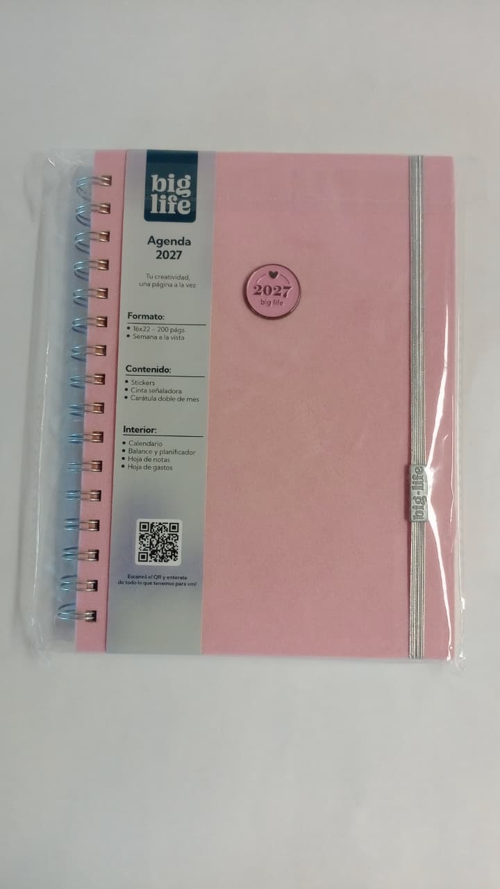 Agenda Pastel tapa de tela 200 hojas PPR