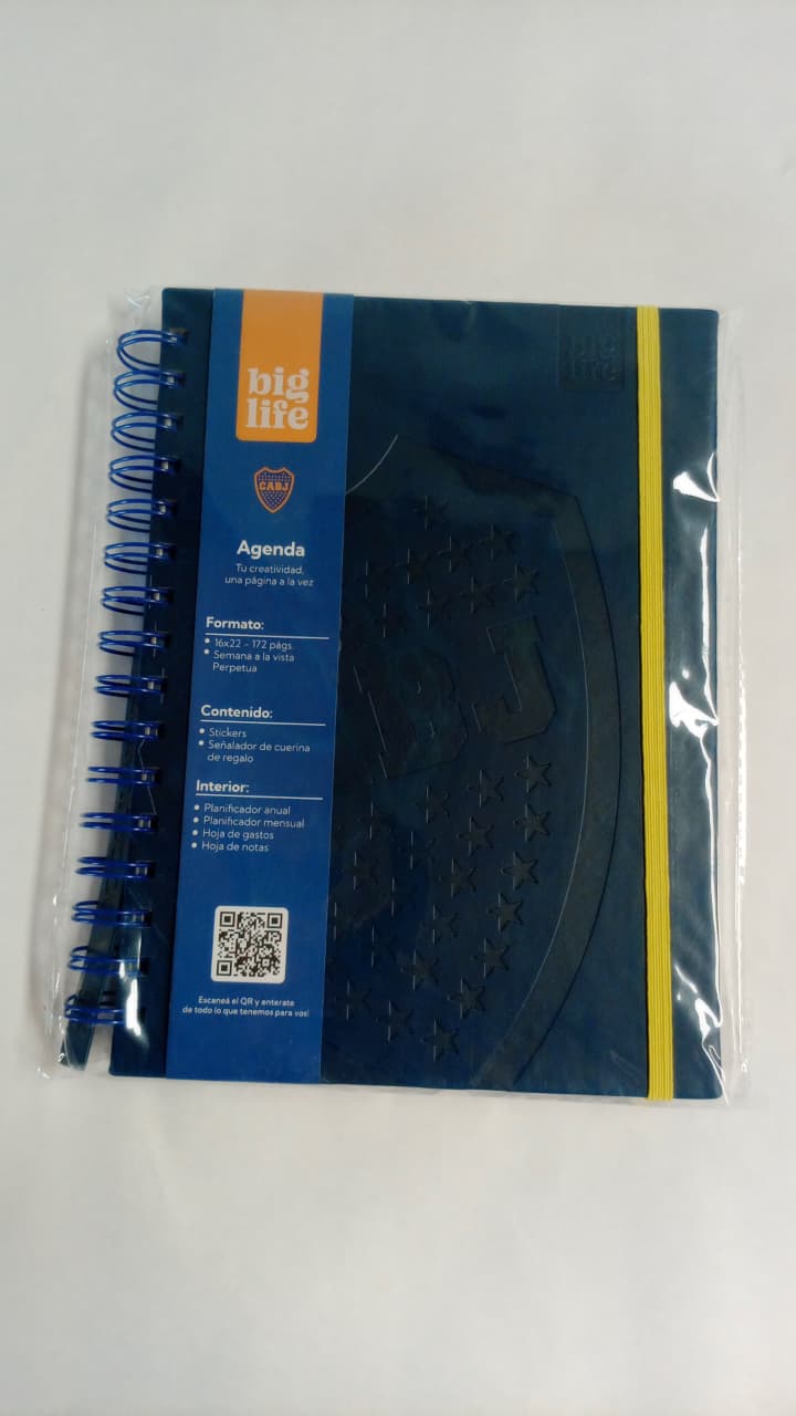 Agenda Boca Juniors tapa dura 172 hojas 16x22 PPR