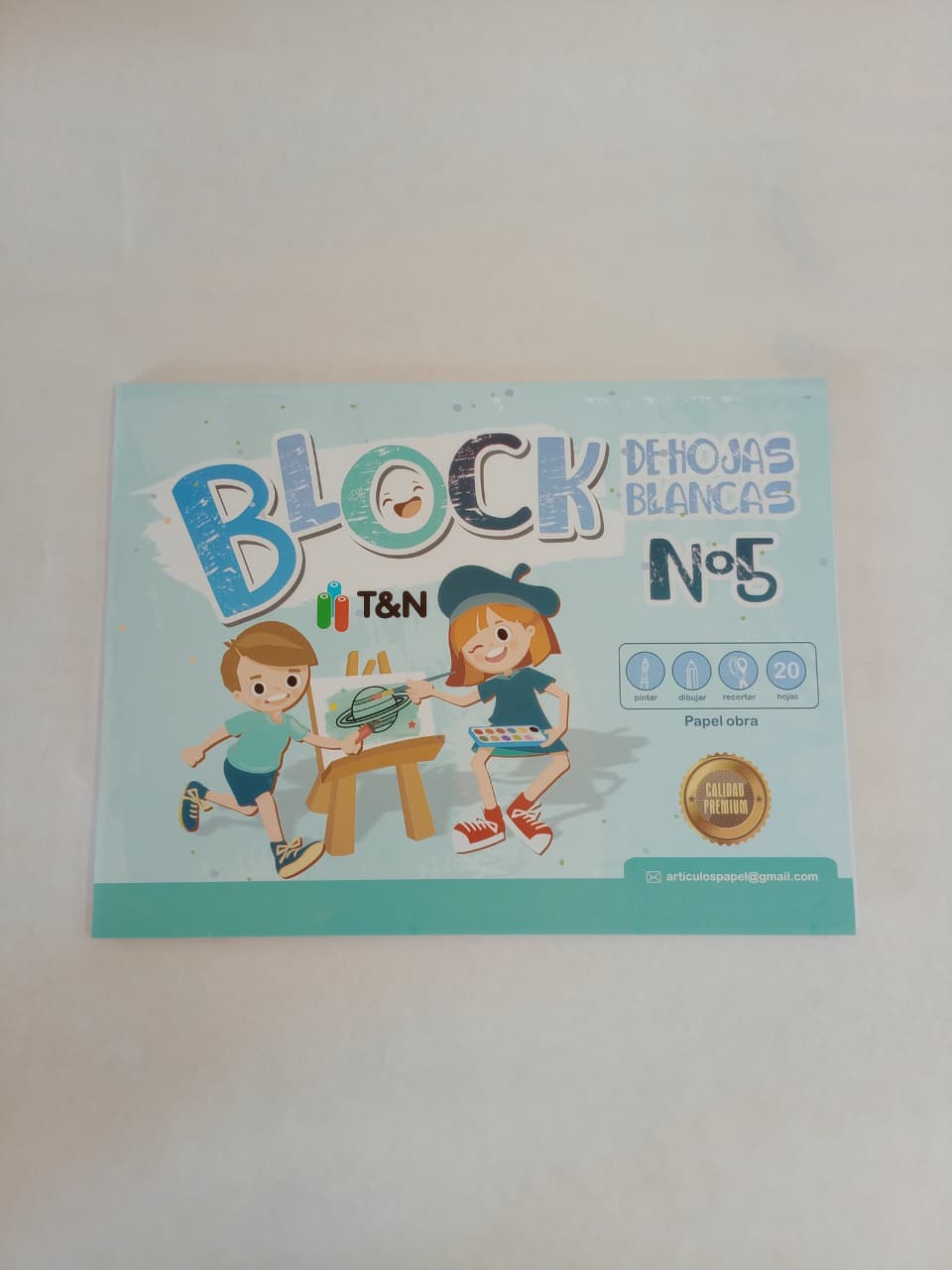 Block de 20 hojas blancas Nª5 T&N