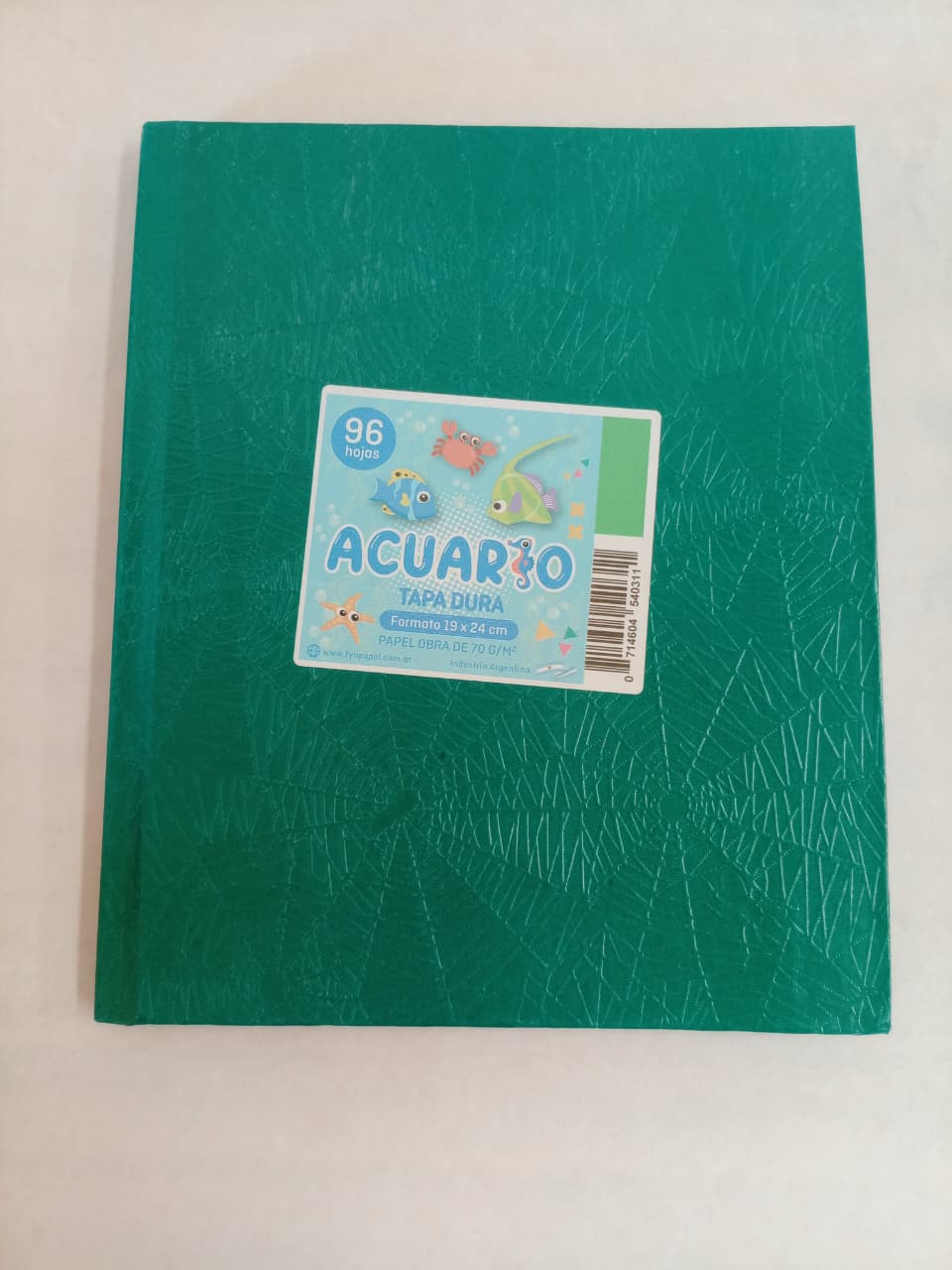 Cuaderno tapa dura de 96 hojas rayadas AB3 70g  Línea Acuario Económica  T&N
