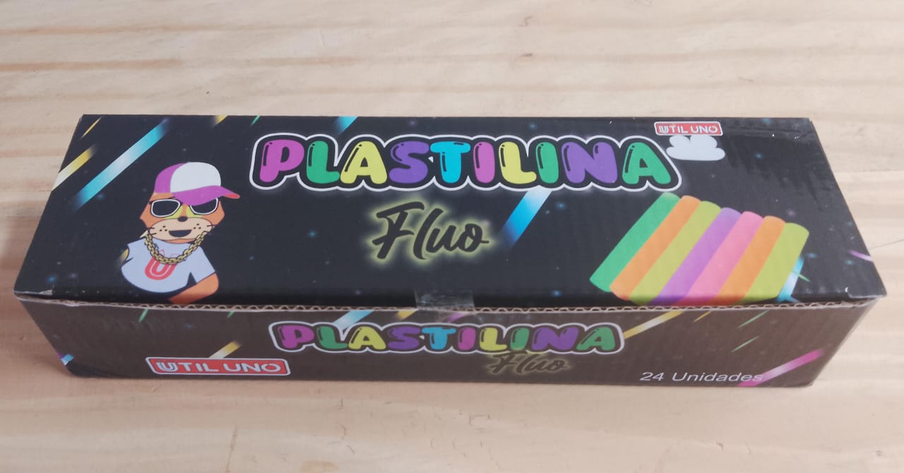 Plastilina Pastel Util Uno x24 Unid. - Fluo