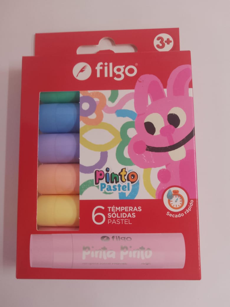 Tempera Solida x6 Unid. - Pastel