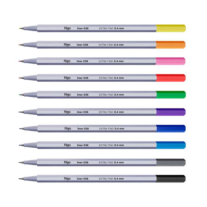 Microfibras 038 Liner x10Unid. - Gris