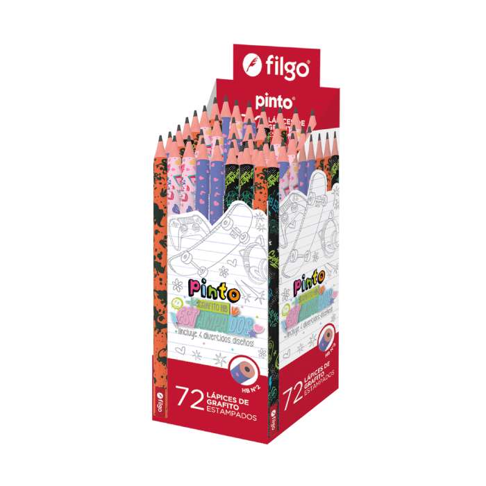 Lapices Filgo Grafito Estampado x72 Unid.