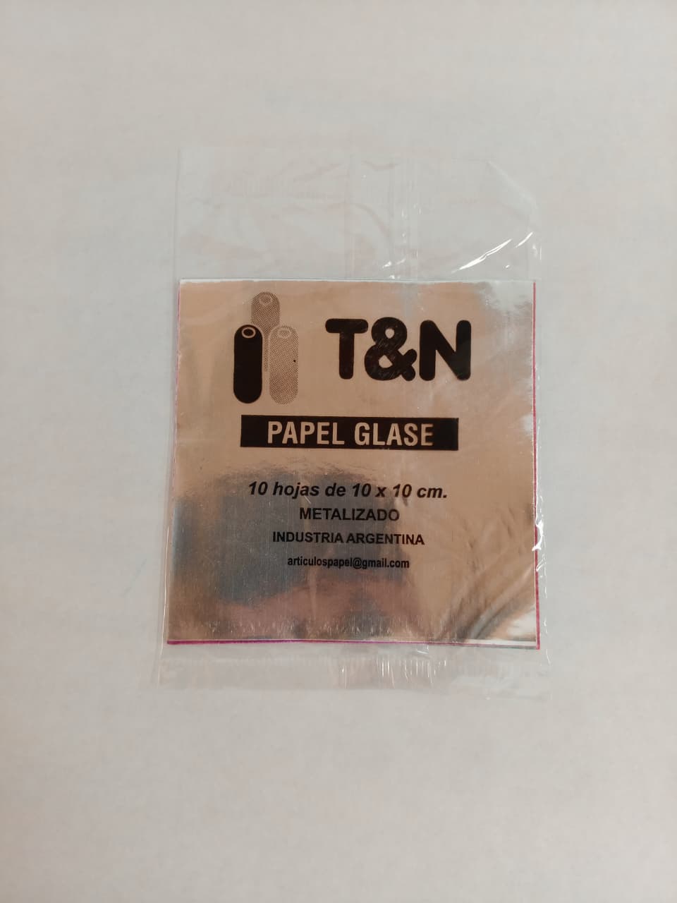 Papel Glase 10 hojas metalizado 10x10cm